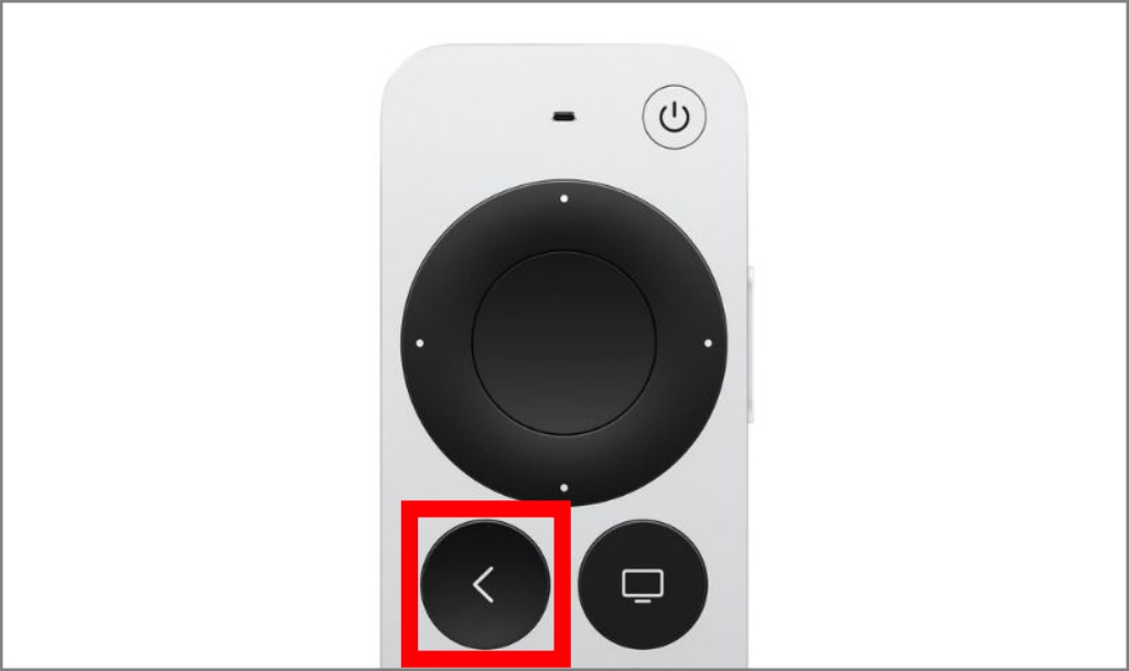 Botón de retroceso en Siri Remote