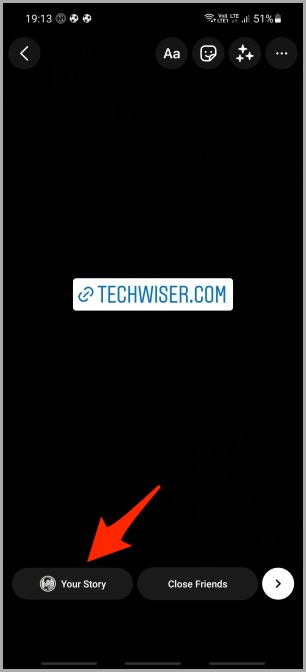 Vista previa de enlace en Instagram Stories en Android