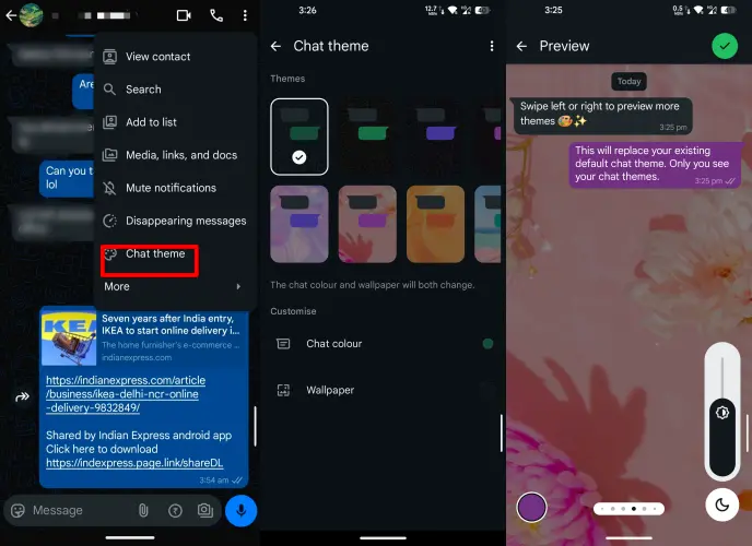 Cómo establecer un tema específico del chat en whatsapp
