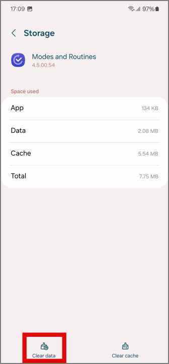 Boreo de datos para modos y rutinas en los teléfonos Samsung Galaxy