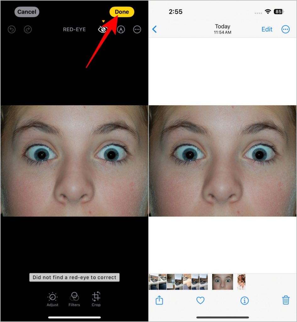 Guardar la foto en el editor de fotos de Apple