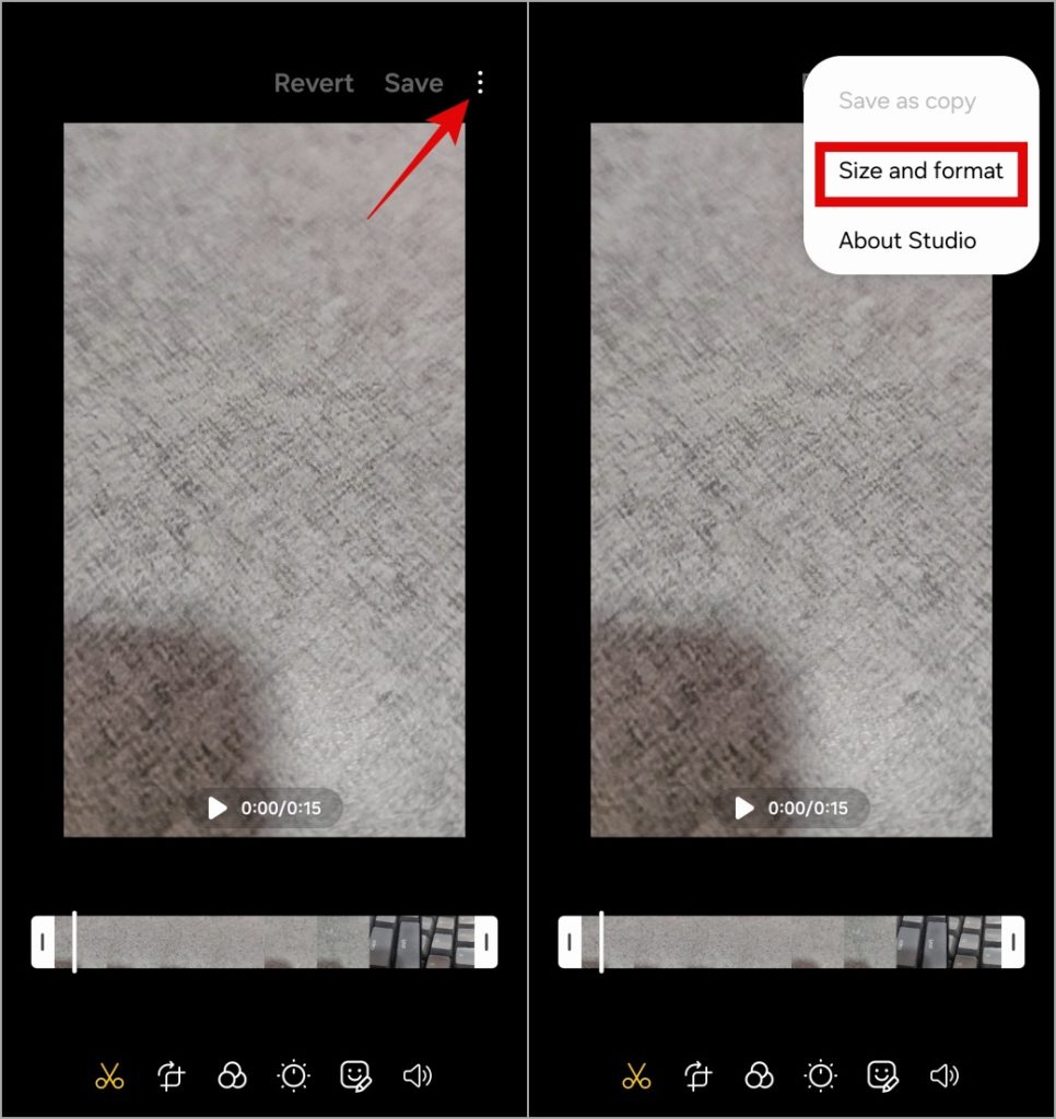 Editar videos en el teléfono Samsung Galaxy