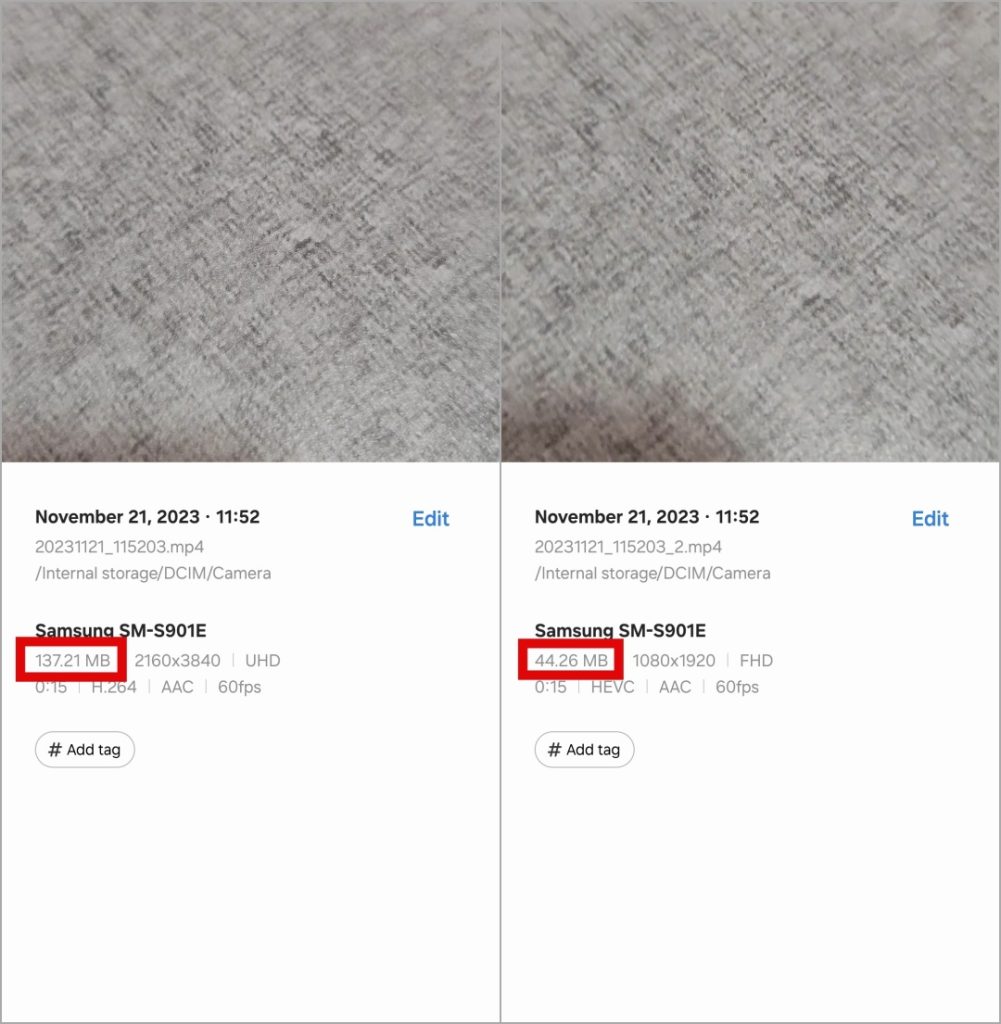 Reduzca el tamaño del video en el teléfono Samsung Galaxy