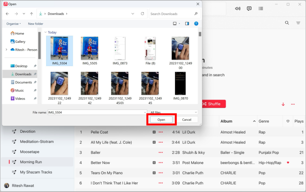Guardar la portada de la lista de reproducción en Windows