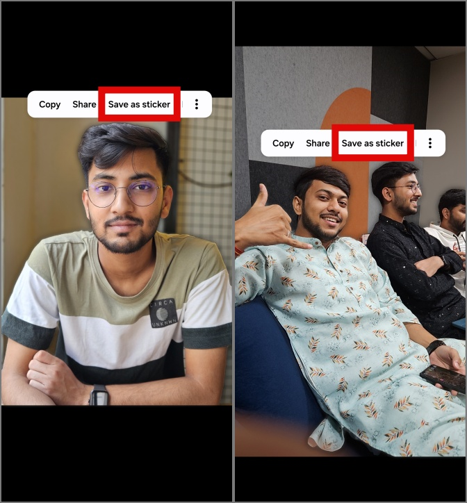 Guardar calcomanías personalizadas de fotos en la aplicación Gallery en Samsung Galaxy Phones