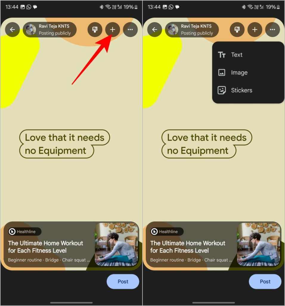 Agregar imágenes y pegatinas a las notas en la búsqueda de Google