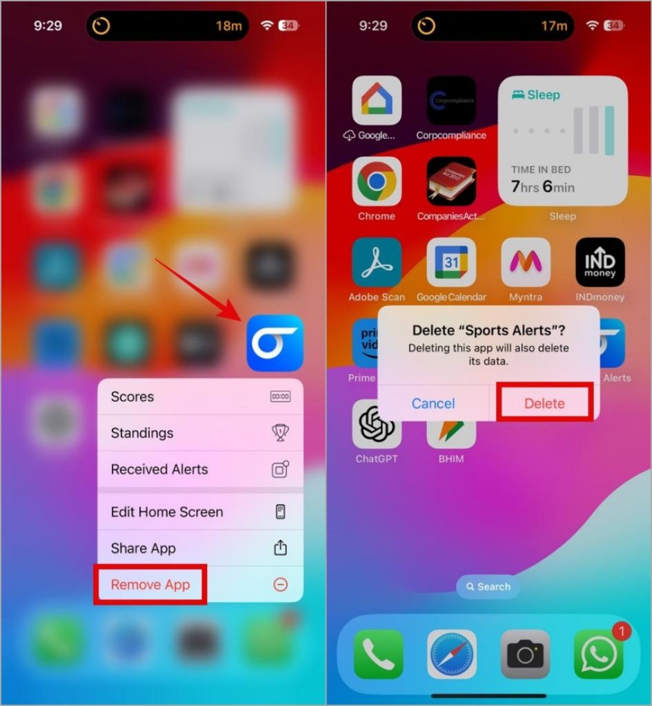 Eliminar la aplicación de iPhone