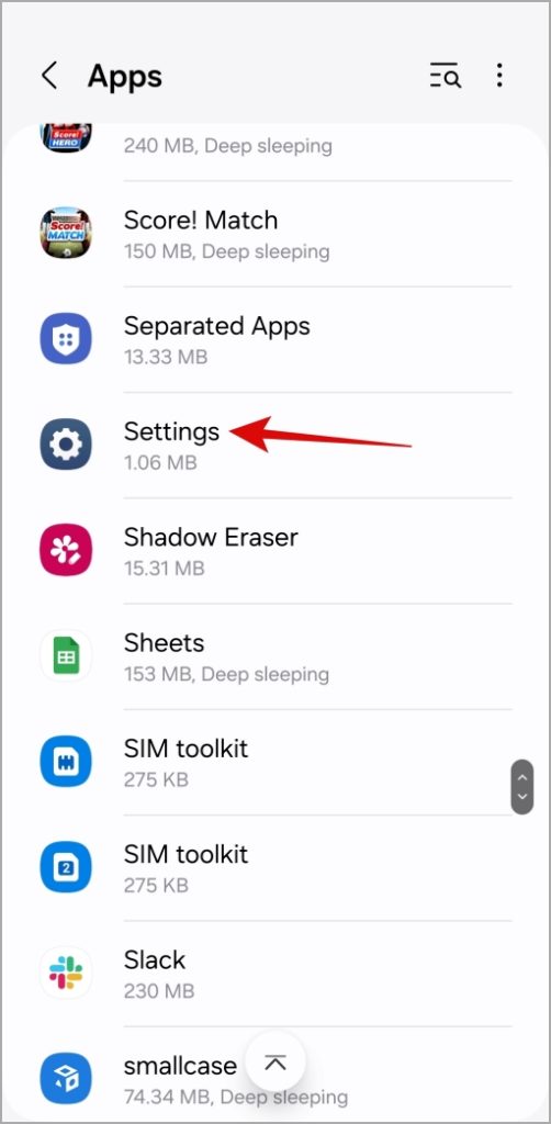 Aplicación de configuración en Android