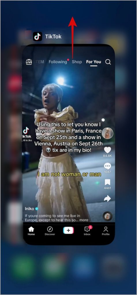 Cerrar tiktok en iPhone