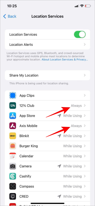 Aplicaciones siempre usando ubicación en iOS
