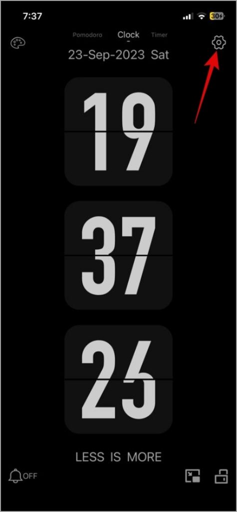 Configuración del reloj Flip en iPhone