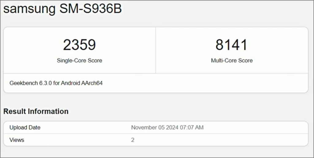 EXYNOS 2500 Puntajes geekbench filtrados de Galaxy S24 Fe