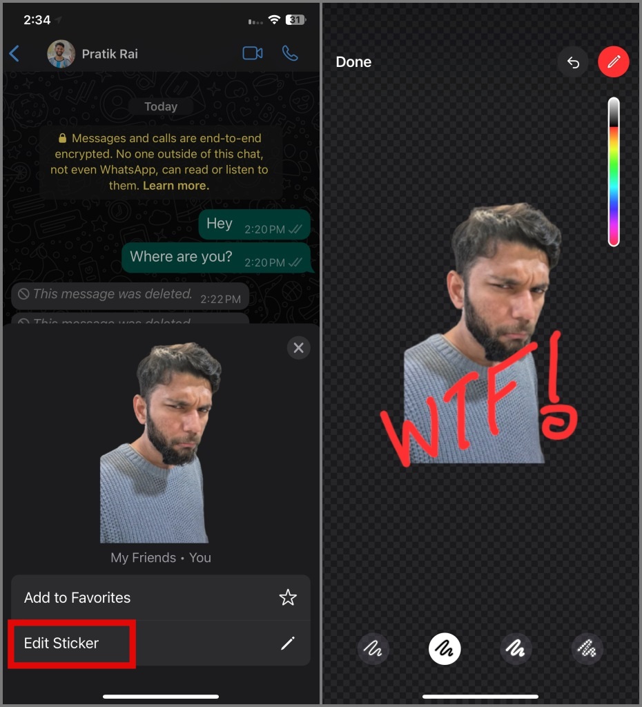 Personalizar la etiqueta antes de agregarla a su cuenta de WhatsApp
