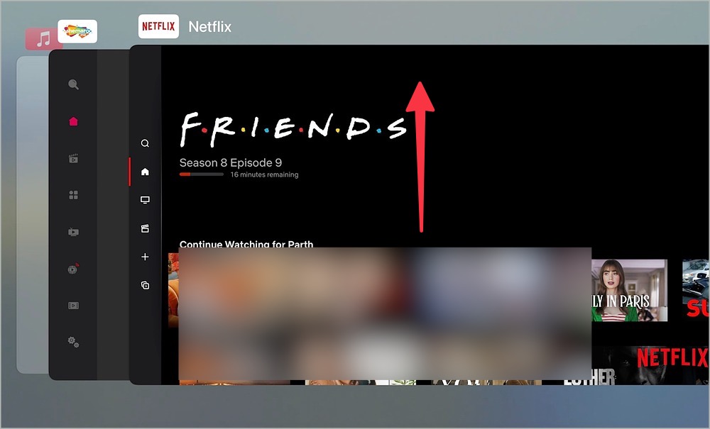 Reiniciar Netflix en Apple TV