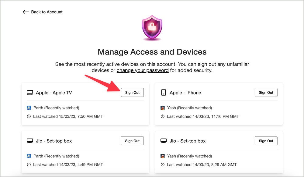 SIGNO DE LOS DISPOSITIVOS DE NETFLIX