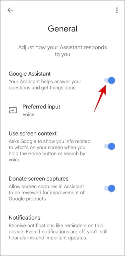 Deshabilitar el Asistente de Google en Android