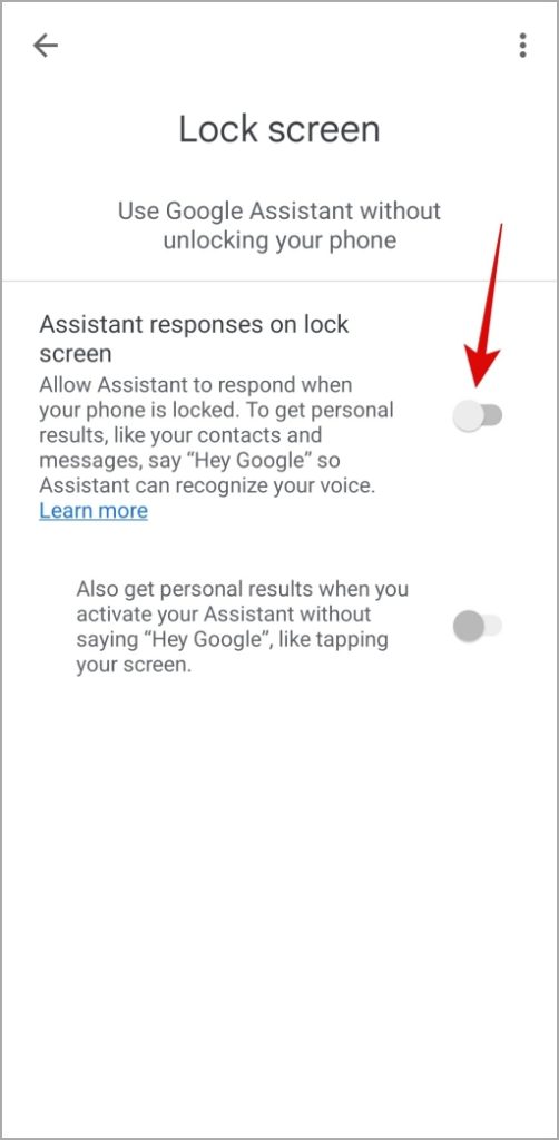 Deshabilite el asistente de Google en la pantalla de bloqueo en Android