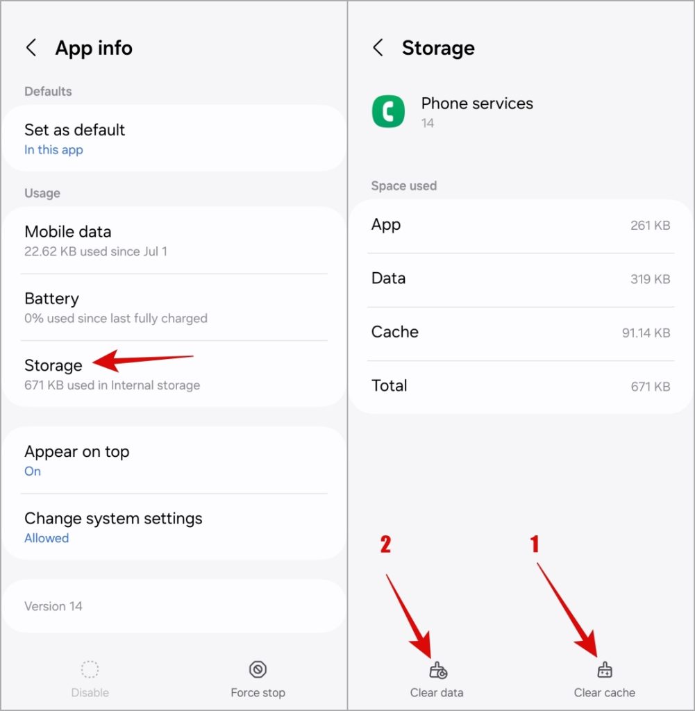Claro de los servicios telefónicos y datos en el teléfono Samsung Galaxy