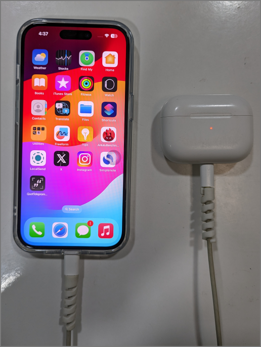 Cargar AirPods con iPhone