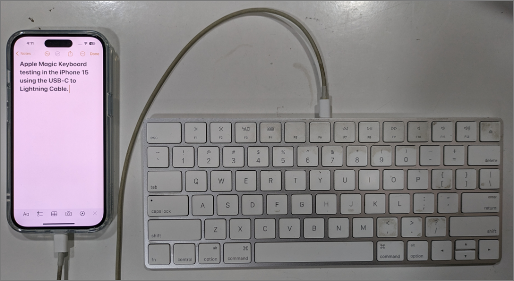 Usando el teclado Magic de Apple en el iPhone