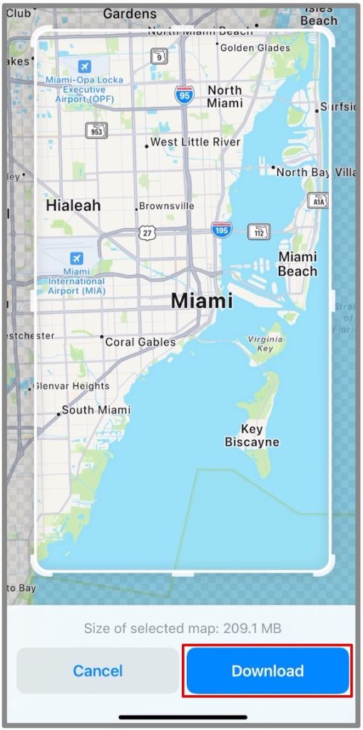 Use mapas de Apple fuera de línea en el iPhone 2