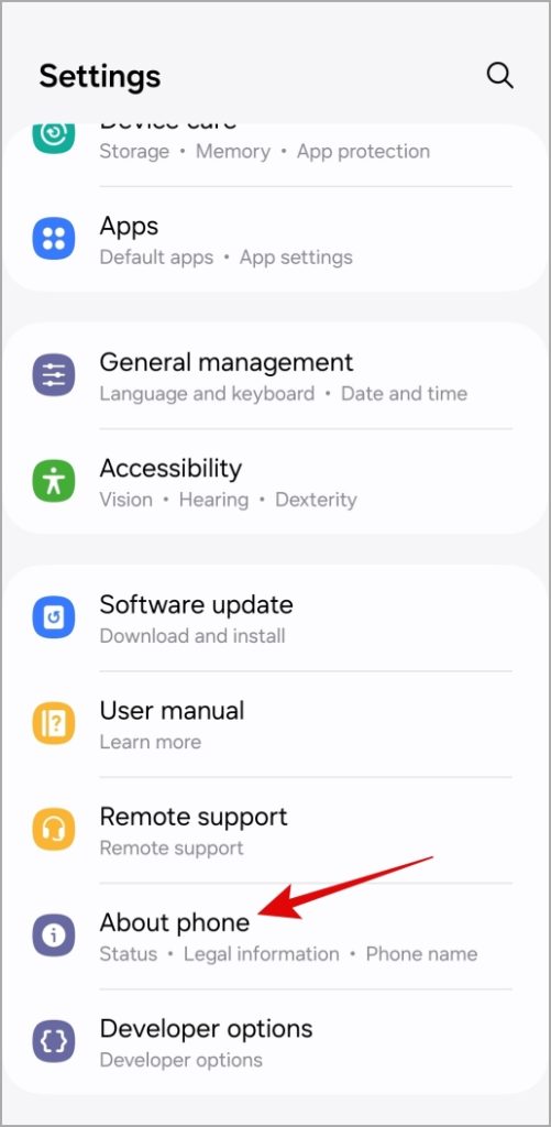 Acerca del menú del teléfono en el teléfono Samsung Galaxy