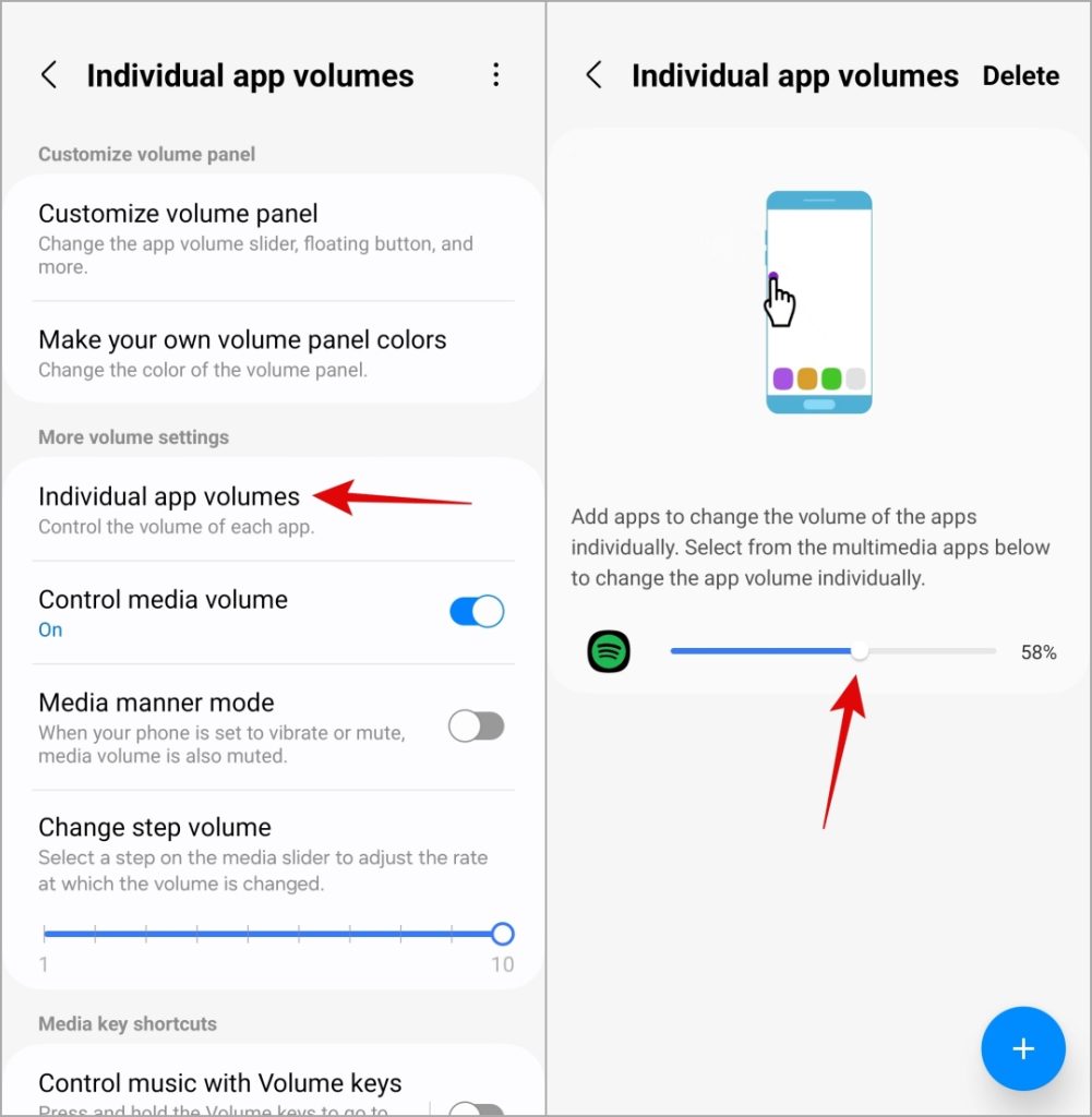 Ajuste el volumen de aplicaciones individuales en el teléfono Samsung Galaxy