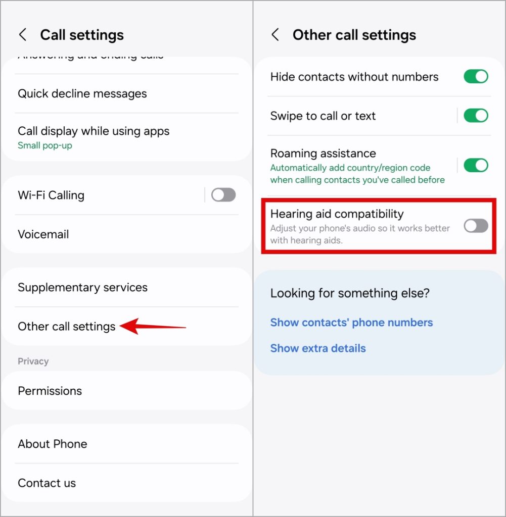 Deshabilitar la compatibilidad de los audífonos en el teléfono Samsung Galaxy