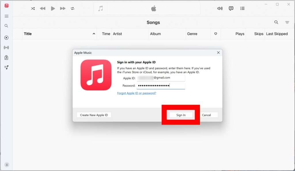 Iniciar sesión en Apple Music