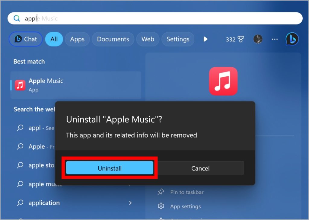 Desinstalar Apple Music