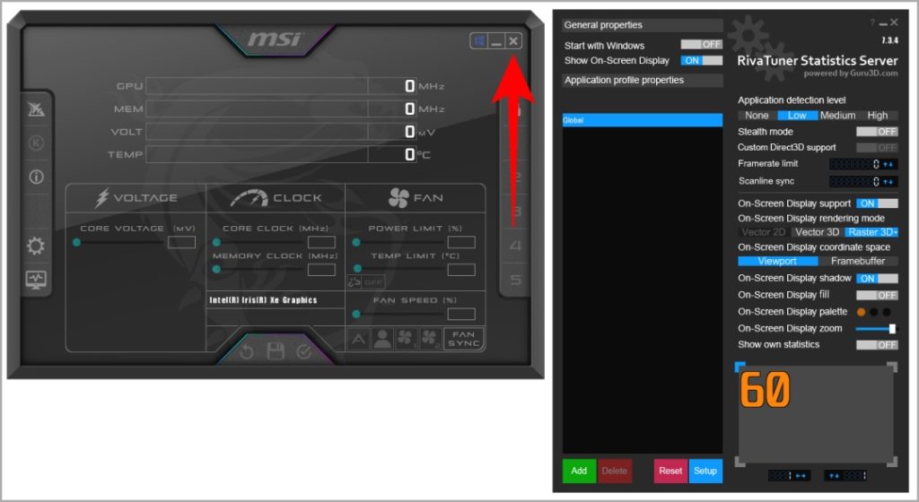 MSI Afterburner/ Rivatuner