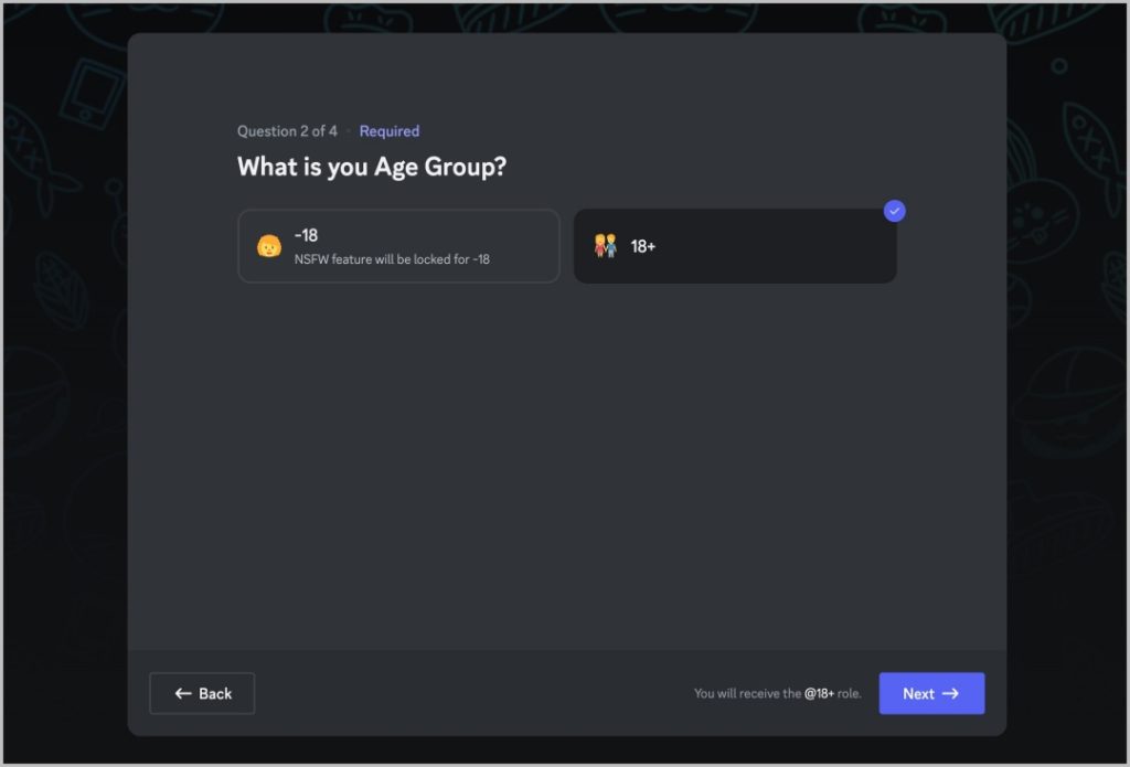Configuración de la edad de Domoi