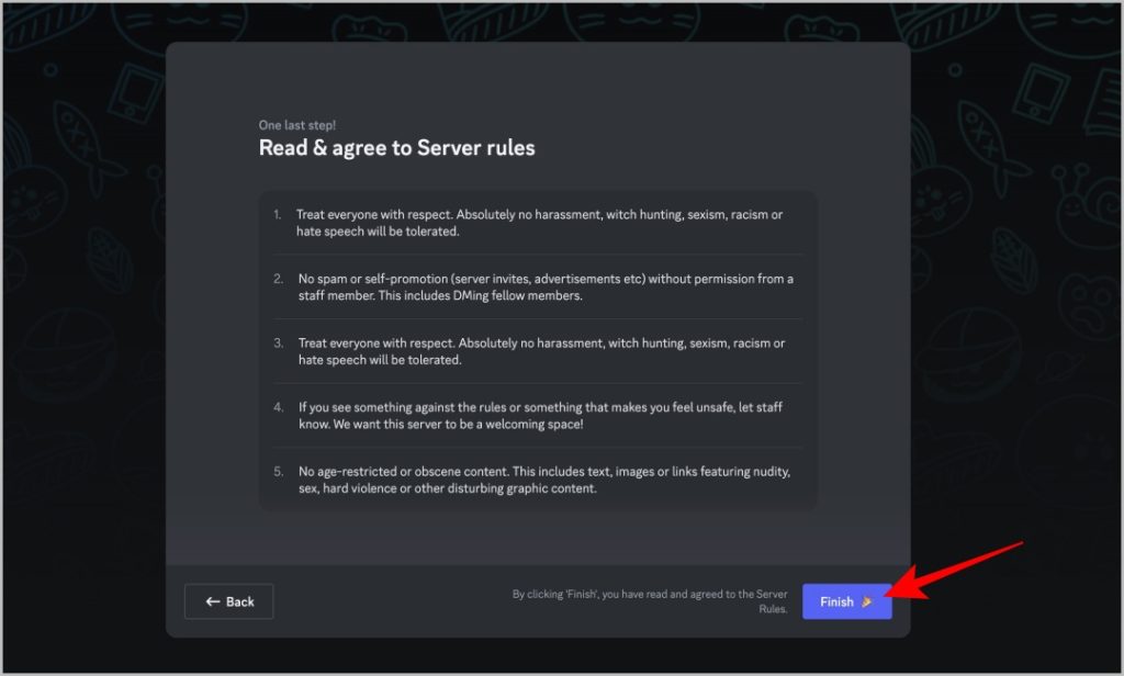 Aceptar reglas del servidor Domoai