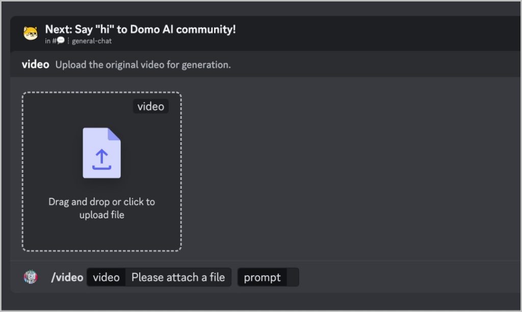 Subir video en Domoi