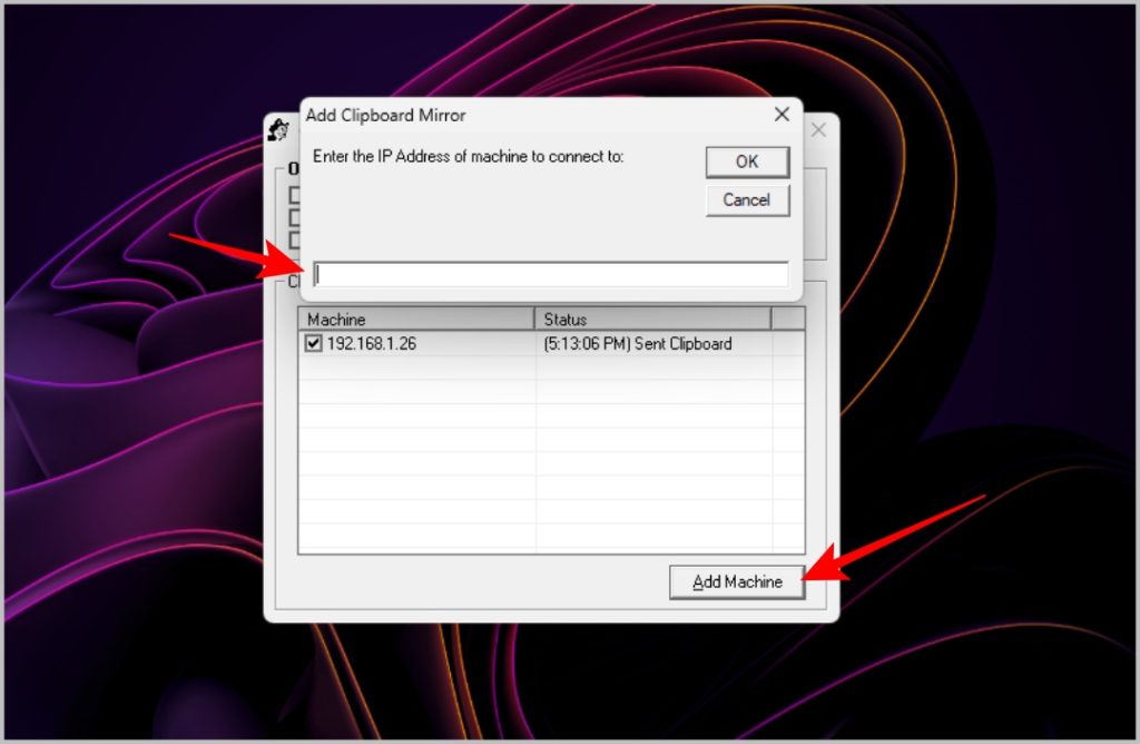 Agregar dirección IP en la aplicación CopyCat