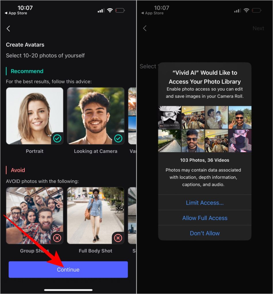 Subiendo imágenes en Vivid Ai