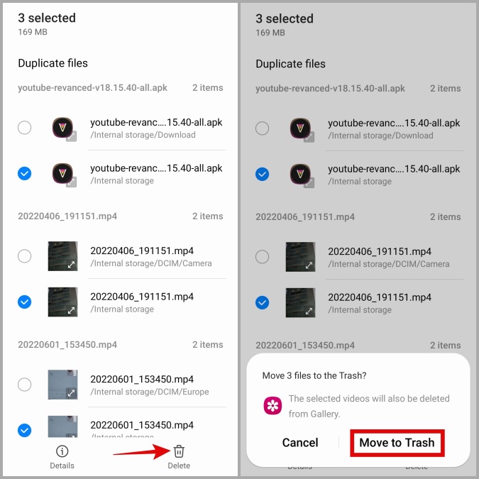Use la aplicación de mis archivos para eliminar fotos duplicadas en el teléfono Samsung