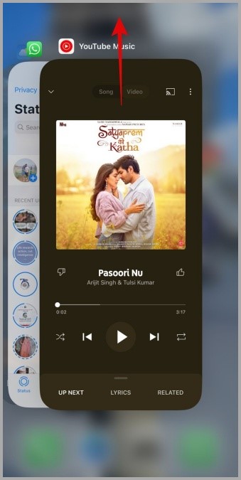 Cerrar música de YouTube en iPhone