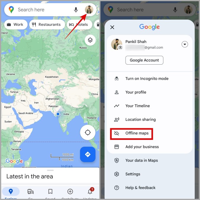 Mapas fuera de línea en Google Maps para Android