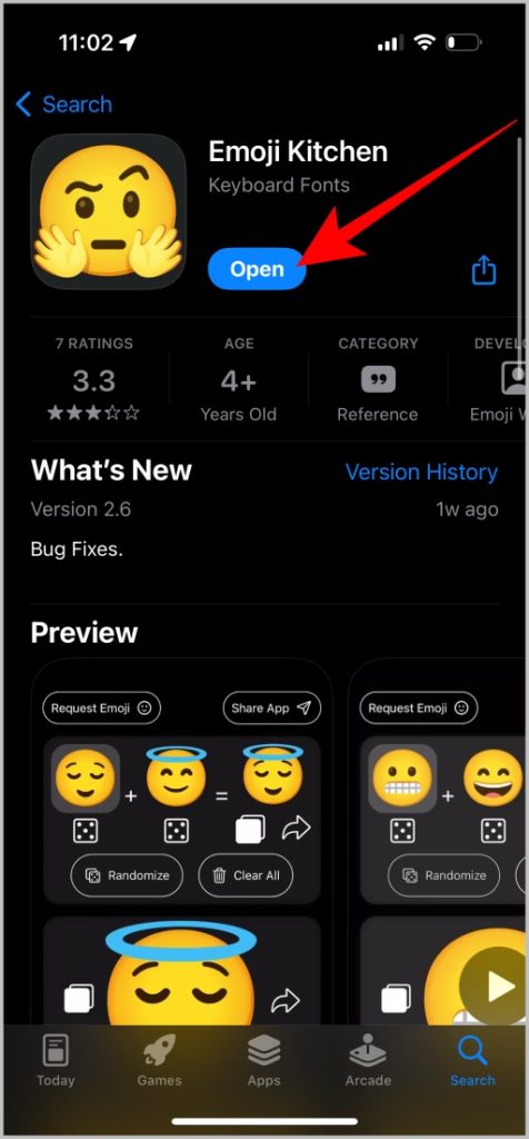 Instalación de la aplicación de cocina emoji en iPhone