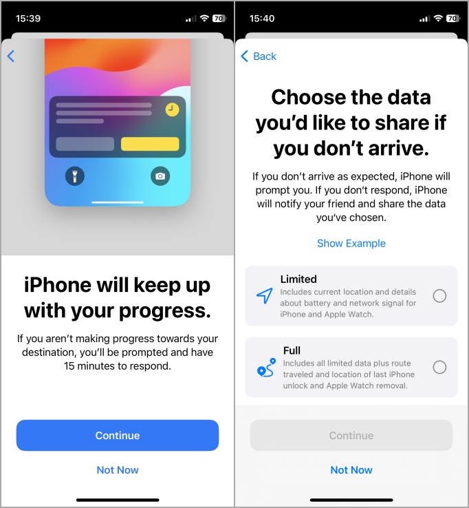 Visite el mensaje de bienvenida en el iPhone
