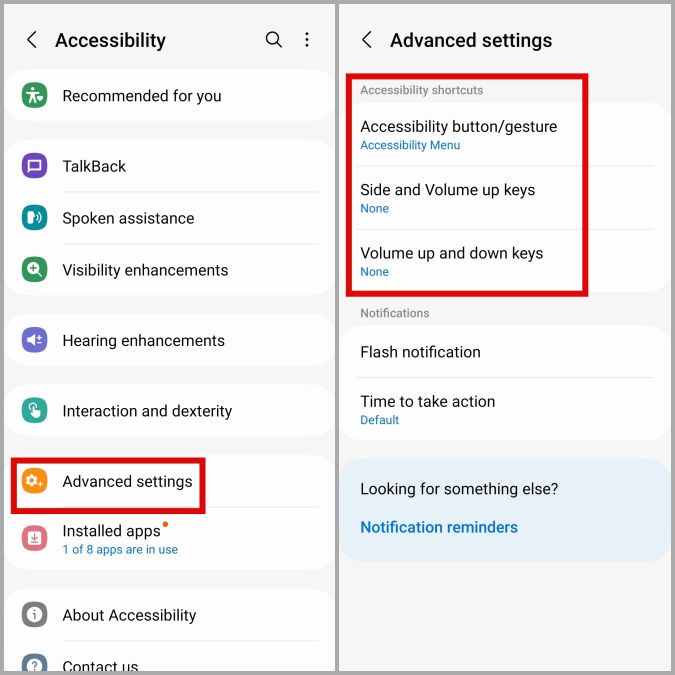 Deshabilitar los atajos de accesibilidad en Android