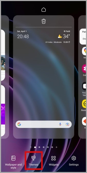 Temas en el teléfono Samsung