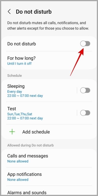 Habilitar no molestar en Android
