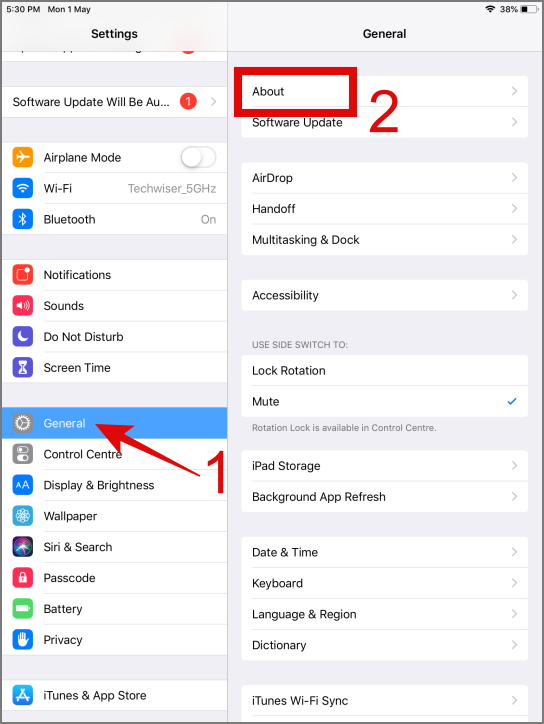 iPad sobre la página
