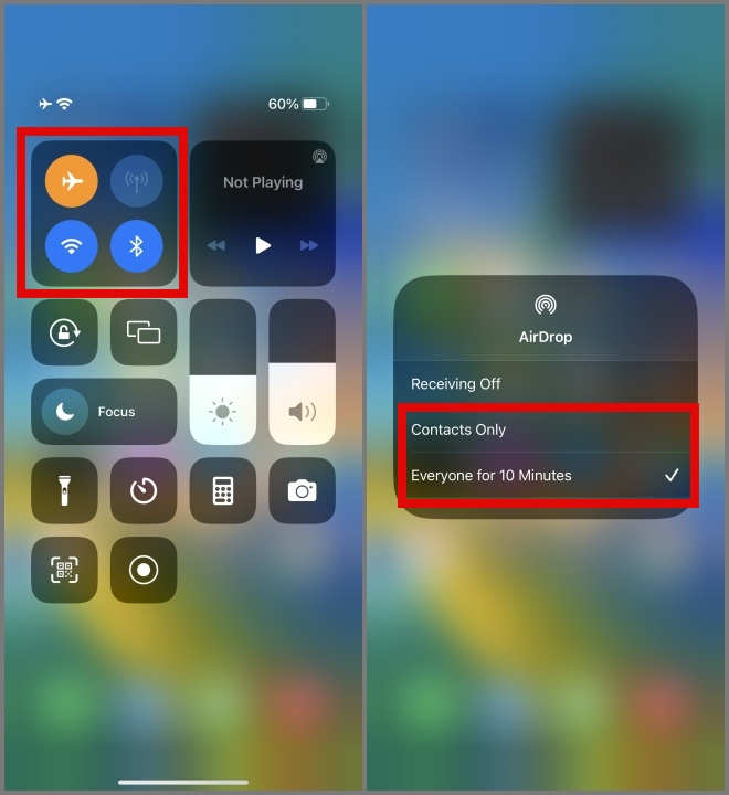Encienda Airdrop en iPhone
