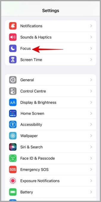 Configuración de enfoque en iPhone