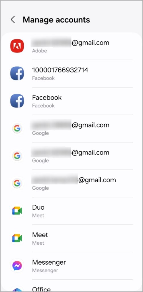 Cuentas en Android