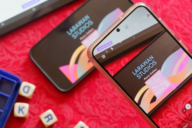 Escaneo del código QR en el teléfono Samsung