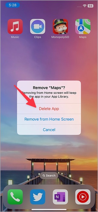 Eliminar mapas de iPhone